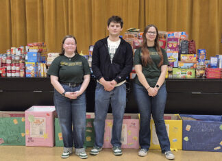 ATU Students Combat Food Insecurity in Community Skyla Eckhardt_Gannon Campbell_Lila Popken ATU Emerging Leaders Society Food Drive Fall 2025