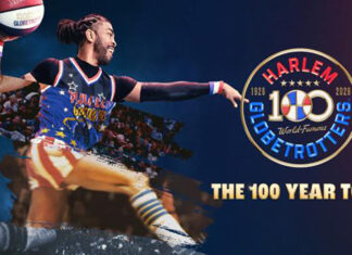 Harlem Globetrotters to Visit Tucker Coliseum Jan. 21 Harlem Globetrotters 100th Anniversary Logo