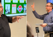 Housenick, Eshelman Speak at Pints and Professors Dr. Christopher Housenick and Dr. David Eshelman February 2026