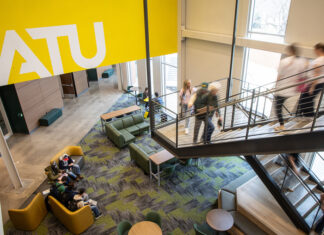 ATU SAB Releases April 2026 Activities Schedule Ferguson Student Union Staircase