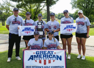 Conference Champions…Twice More! Arkansas Tech Golden Suns 2026 Great American Conference Golf Champions