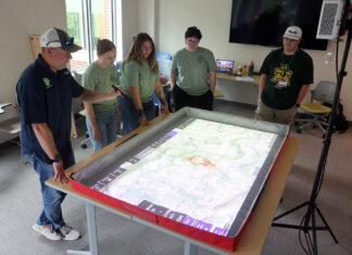 New Technology Part of Training at Fire Academy Wesley McKinney Simtable 2026 Arkansas River Valley Wildland Fire Academy