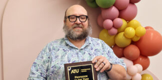 Huss Elected 2025-26 ATU Professor of the Year Dr. Sean Huss 2026 ATU Professor of the Year