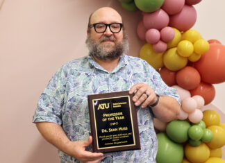 Huss Elected 2025-26 ATU Professor of the Year Dr. Sean Huss 2026 ATU Professor of the Year