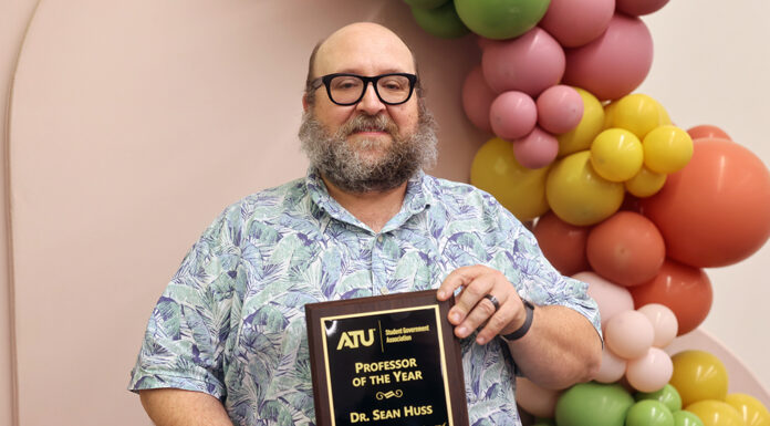 Huss Elected 2025-26 ATU Professor of the Year Dr. Sean Huss 2026 ATU Professor of the Year