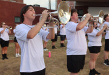 Enjoy a Preview of 2026 ATU Marching Band Friday ATU Marching Band at Depot Park August 2025 2
